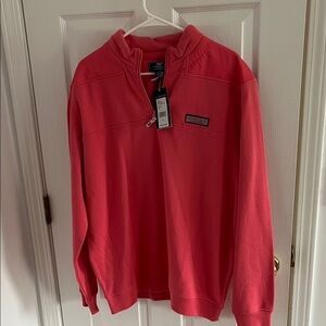 Vineyard Vines Men's Pink Half-Zip Sweatshirt NWT
